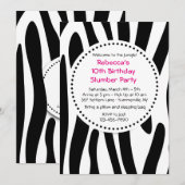Zebraprint Uitnodiging (Voorkant / Achterkant)
