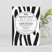 Zebraprint Uitnodiging (Staand voorkant)