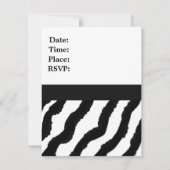 Zebraprint verjaardagsuitnodiging kaart (Achterkant)