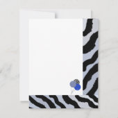 Zebraprint verjaardagsuitnodiging kaart (Achterkant)