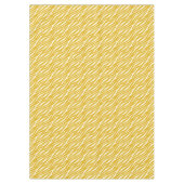 Zebraprint Wit Gele Oker Cute Modern Patroon Tafelkleed (Voorkant)