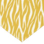 Zebraprint Wit Gele Oker Cute Modern Patroon Tafelkleed (Gekanteld)