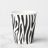 Zebraprint zwart-wit feestje papieren bekers (Voorkant)