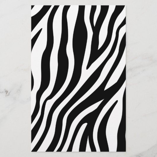 Zebraprint zwart-wit strepenpatroon flyer (Voorkant)