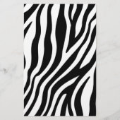 Zebraprint zwart-wit strepenpatroon flyer (Achterkant)