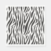 Zebraprint zwart-witfeest  servet (Voorkant)