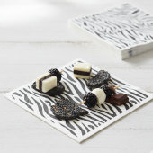 Zebraprint zwart-witfeest  servet