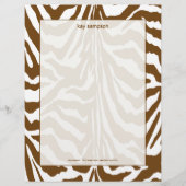 Zebrareproductie, chocolade custom briefhoofd (Voorkant)