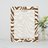 Zebrareproductie, chocolade custom briefhoofd (Staand voorkant)