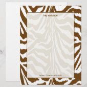 Zebrareproductie, chocolade custom briefhoofd (Voorkant / Achterkant)