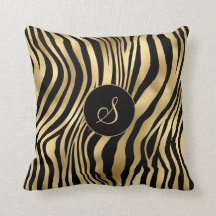 Zebra's bedrukt met goudfolie en monogram