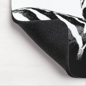 Zebras Black and White Pop Art Sjabloon aanpassen Muismat (Hoek)