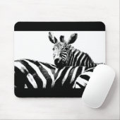 Zebras Black and White Pop Art Sjabloon aanpassen Muismat (Met muis)