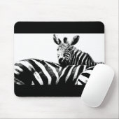  Zebras Black White Pop Art Sjabloon Muismat (Met muis)