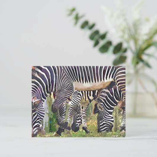 ZEBRAS BRIEFKAART (Staand voorkant)
