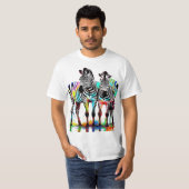 Zebras bunt t-shirt (Voorkant volledig)