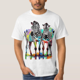 Zebras bunt t-shirt