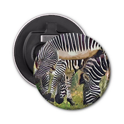 ZEBRAS BUTTON FLESOPENER (Voorkant)