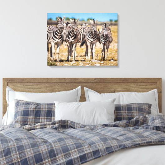 Zebras Canvas Afdruk (Insitu (Slaapkamer))