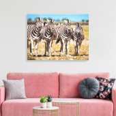 Zebras Canvas Afdruk (Insitu (Woonkamer))