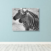 Zebras Canvas Afdruk (Insitu (Houten vloer))