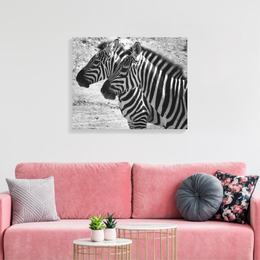 Zebras Canvas Afdruk (Insitu (Woonkamer))