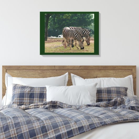 Zebras Canvas Afdruk (Insitu (Slaapkamer))