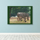 Zebras Canvas Afdruk (Insitu (Houten vloer))