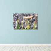 ZEBRAS CANVAS AFDRUK (Insitu (Houten vloer))