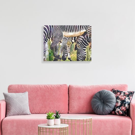 ZEBRA'S CANVAS AFDRUK (Insitu (Woonkamer))