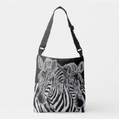 Zebras Couple Crossbody Bag Family Crossbody Tas (Voorkant)