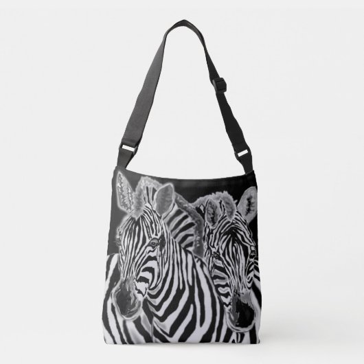 Zebras Couple Crossbody Bag Family Crossbody Tas (Voorkant)