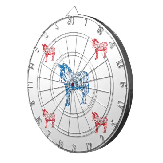 Zebras Dartbord (Voorkant Rechts)