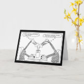 Zebra's delen een milkshake verjaardag Kaart (Gele Bloem)