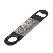 Zebras drink speed flessenopener (Voorkant Gekanteld)