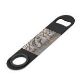 Zebras drink speed flessenopener (Achterkant Gekanteld)