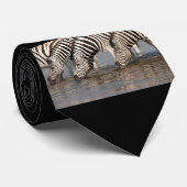 Zebras drink stropdas (Opgerold)