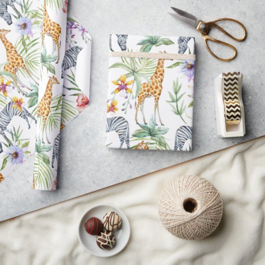 Zebra's en Giraffes Oh my Cadeaupapier (Crafts)