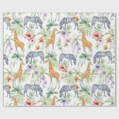 Zebra's en Giraffes Oh my Cadeaupapier (Vlak)
