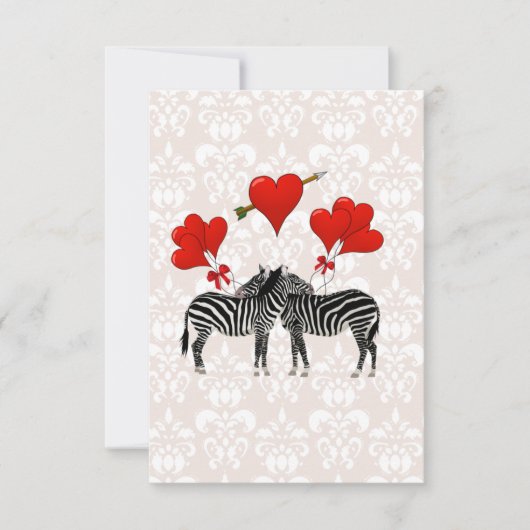 Zebras en harten in roze vocht (Voorkant)