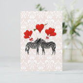 Zebras en harten in roze vocht (Staand voorkant)