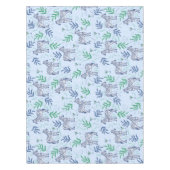 Zebras en Martinis Blauw Tafelkleed (Voorkant)