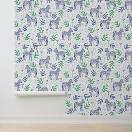 Zebra's en Martinis White Behang