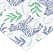 Zebras en Martinis Wit Tafelkleed (Gekanteld)