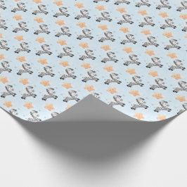 Zebras- en staartwappapier cadeaupapier