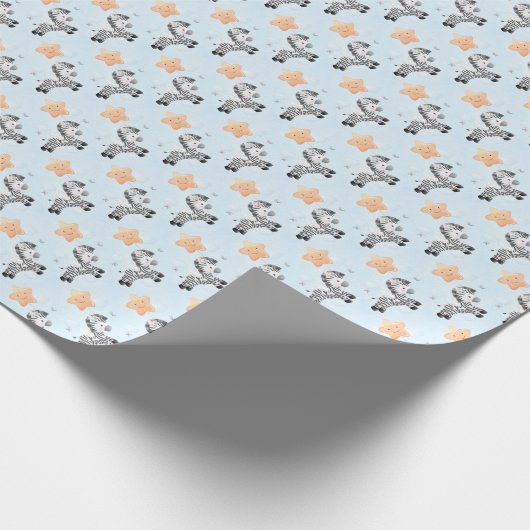 Zebras- en staartwappapier cadeaupapier (Hoek)