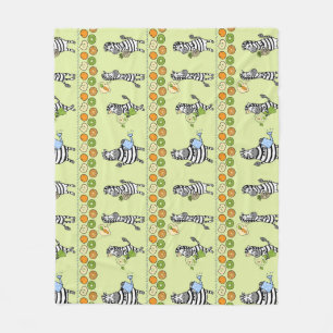 Zebra's en vruchten Naadloos Patroon Fleece Deken