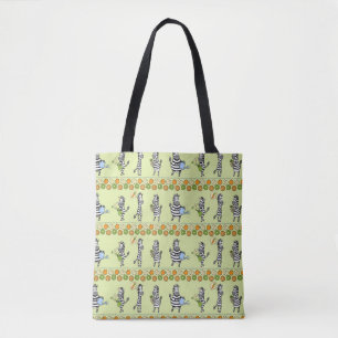 Zebra's en vruchten Naadloos Patroon Tote Bag