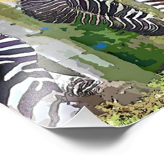 ZEBRAS FOTO AFDRUK (Hoek)