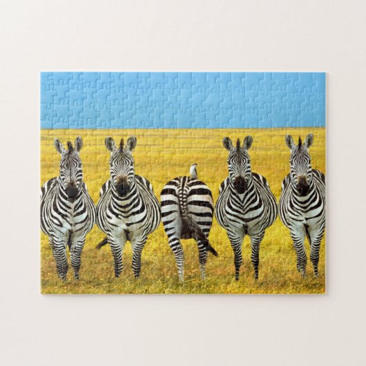 Zebras Game Puzzle Legpuzzel (Horizontaal)